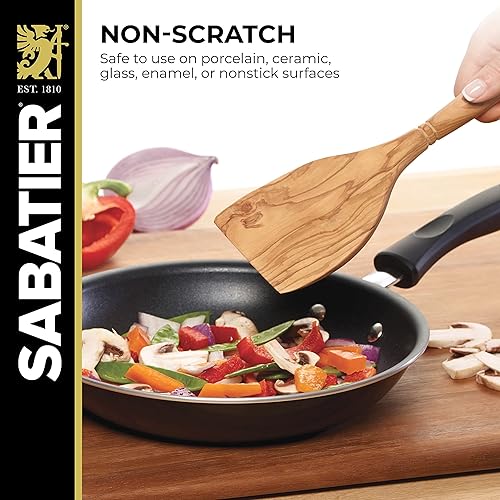Miniatura 4 de Sabatier Olivewood Turner, perfecto para voltear y picar alimentos, 13.96 x 3.30 x 0.83 pulgadas
