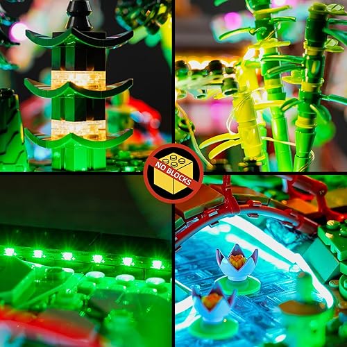Miniatura 6 de BrickBling Luz LED compatible con Lego Tranquil Garden 10315 Juego de construcción (solo luces), iluminación creativa para Lego Zen Garden