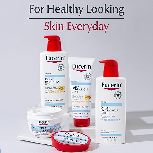 Miniatura 12 de Eucerin Hidratación diaria de amplio espectro SPF 30 protector solar crema corporal para piel seca, crema hidratante sin fragancia, tubo de 8 onzas
