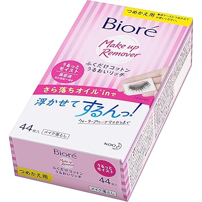 ビオレ ふくだけコットン うるおいリッチ うるっとモイスト つめかえ用 44枚 ピンク (x 1)