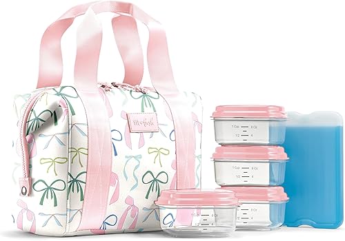 Miniatura 17 de Fit & Fresh Remi - Lonchera de neopreno para mujer, kit de preparación de comidas con recipientes y bolsa de hielo XL, material autoaislante similar