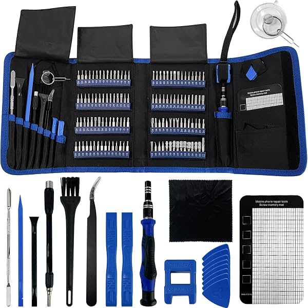 Juego de destornilladores de precisión para electrónica de 142 piezas, kit de herramientas magnético de reparación con 120 puntas para smartphone, laptop, MacBook, tableta y consola de videojuegos