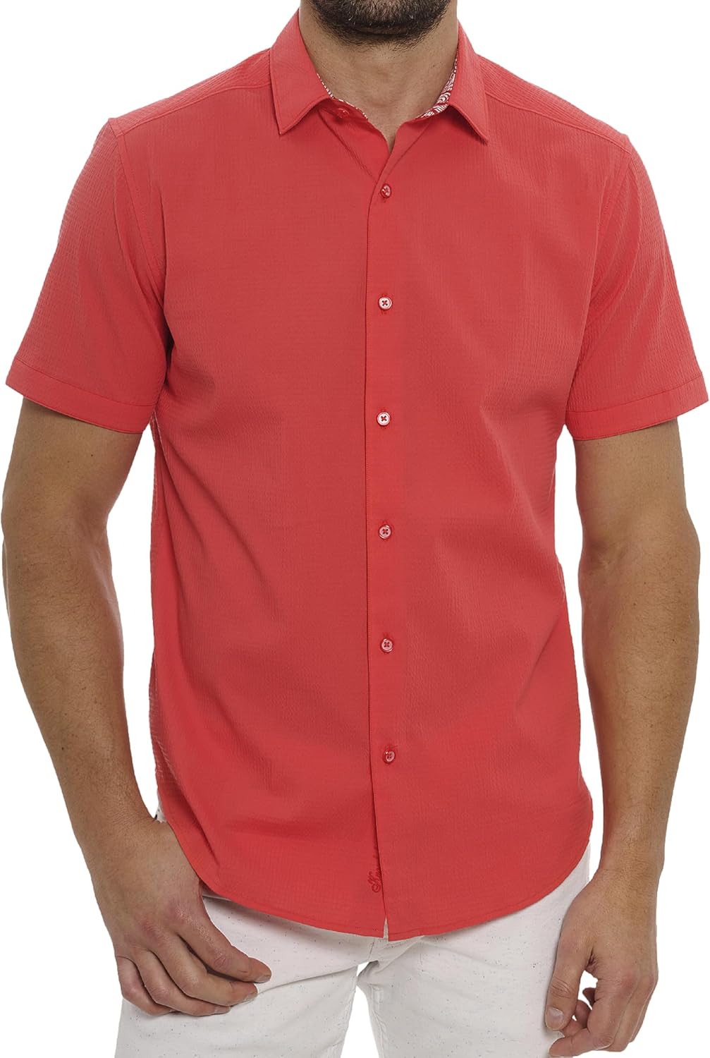 Robert Graham Mens Shark Bite 2 Short Sleeve Woven Shirt