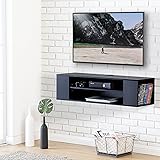 FITUEYES Meuble Télé avec Support pour Téléviseur de 47 à 55 Pouce Ecran LED avec Rangement pour DVD CD AV Equipement DS210002WB