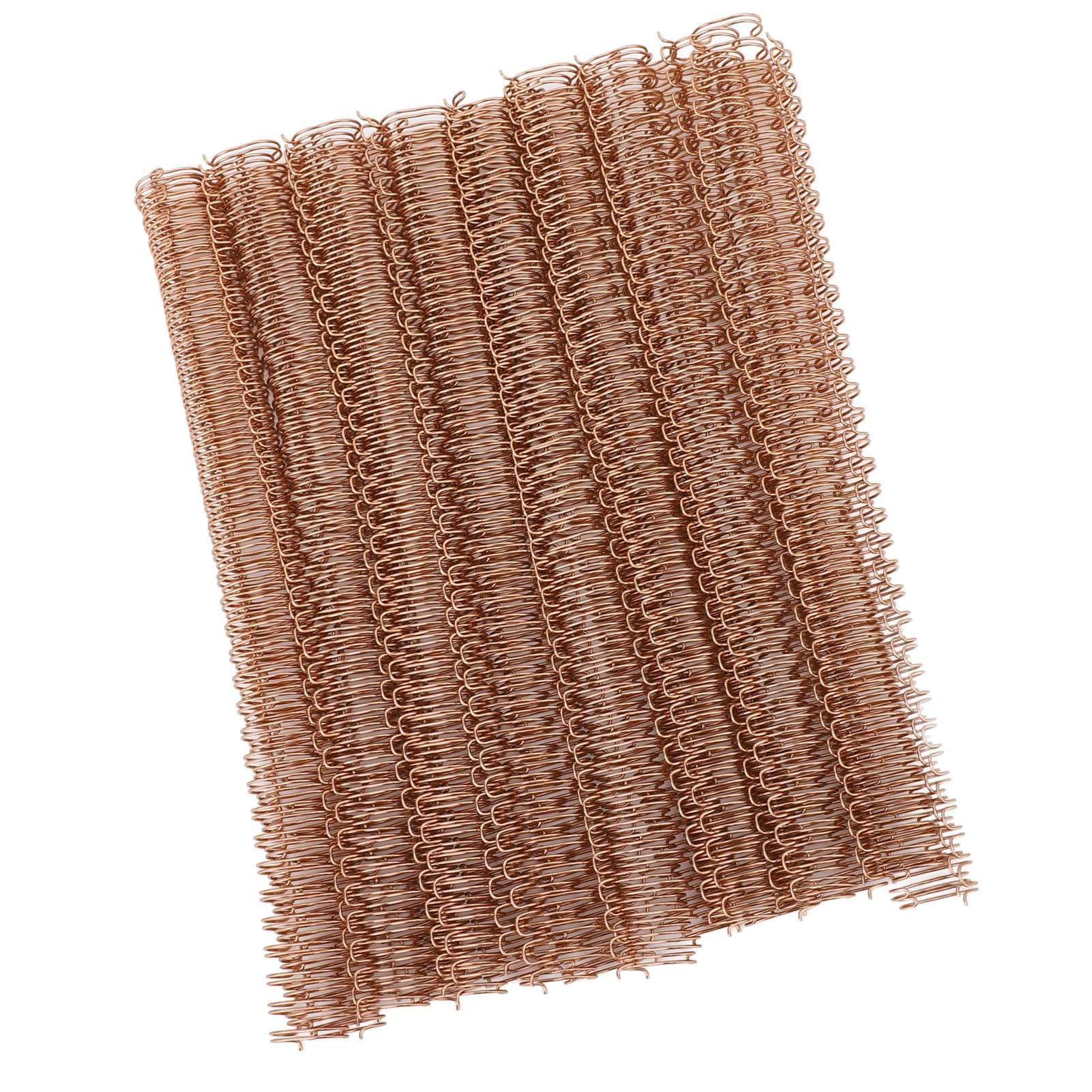 KIMISS 100pcs 9/16inch Wire Binding Spines 120 Sheet Capacity Spiral Double Loop Binding Loop Wires Combs & Spines (Rose Gold)