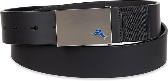 Tommy Bahama Men's Stretch Casual Plaque Buckle Belt