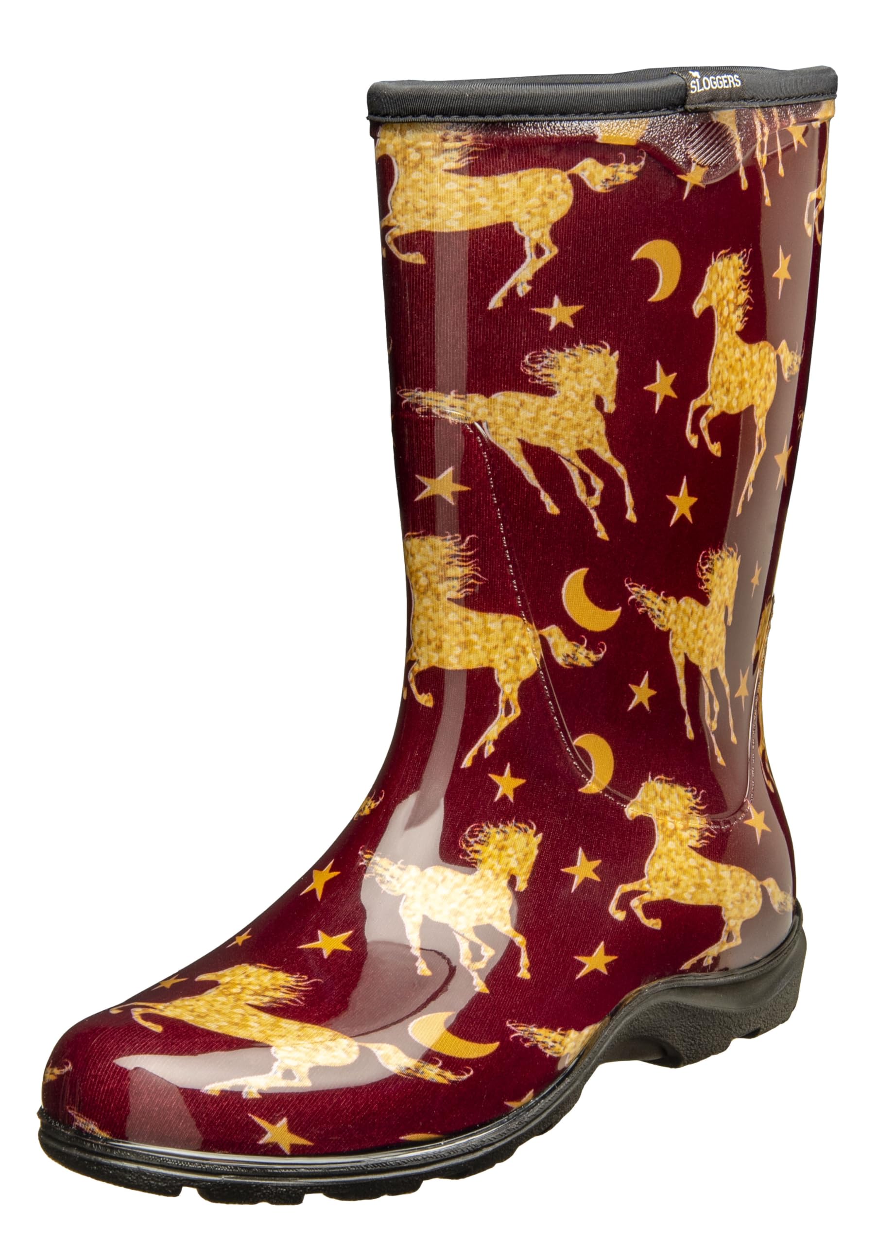 Sloggers Waterproof Garden Rain Boots For Women Cute Mid Calf