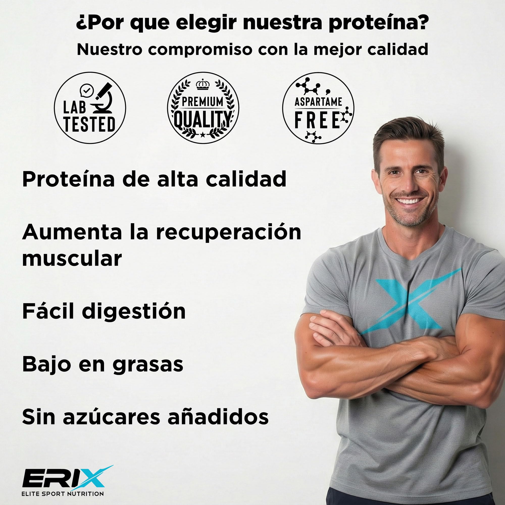 ERIX Nutrición ISO Zero 900g, Proteína Aislada de Suero CFM, Alta Pureza, Sin Azúcares añadidos, Bajo en Grasa y Lactosa, Alimento Deportivo para Rendimiento Muscular (Straciatella)