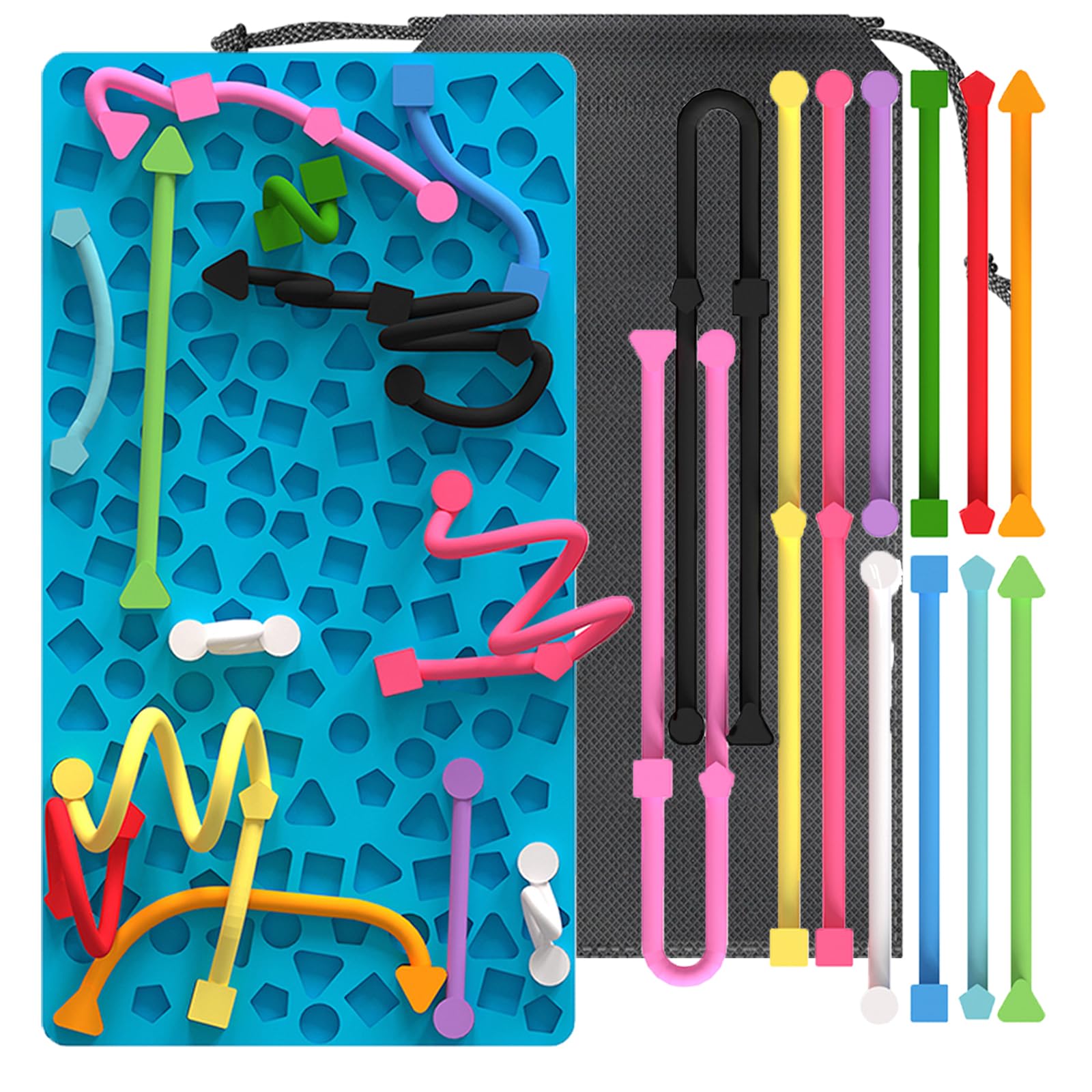 Silicone Sensory Activity Board for Toddlers, Quiet Fidget Toy for Airplane