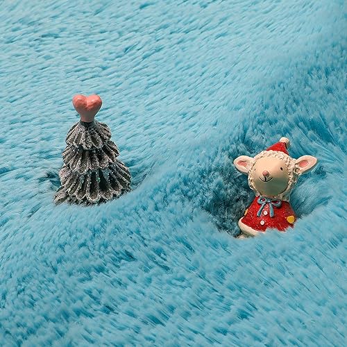 Miniatura 8 de Alfombra redonda esponjosa para dormitorio, 5 x 5 pies, alfombra afelpada mullida para decoración de habitación de niños, adolescentes, estudiantes,