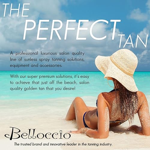 Miniatura 6 de Belloccio Premium T75 Sunless Turbine Spray Tanning System Solución de bronceado libre de 4 oz Solución de bronceado de opulencia y guía de usuario