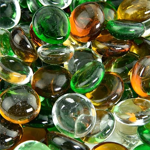 Miniatura 6 de Shabby Chic - Cuentas de vidrio mezcladas para fogatas o chimeneas de interiores y exteriores  10 libras  34 pulgadas