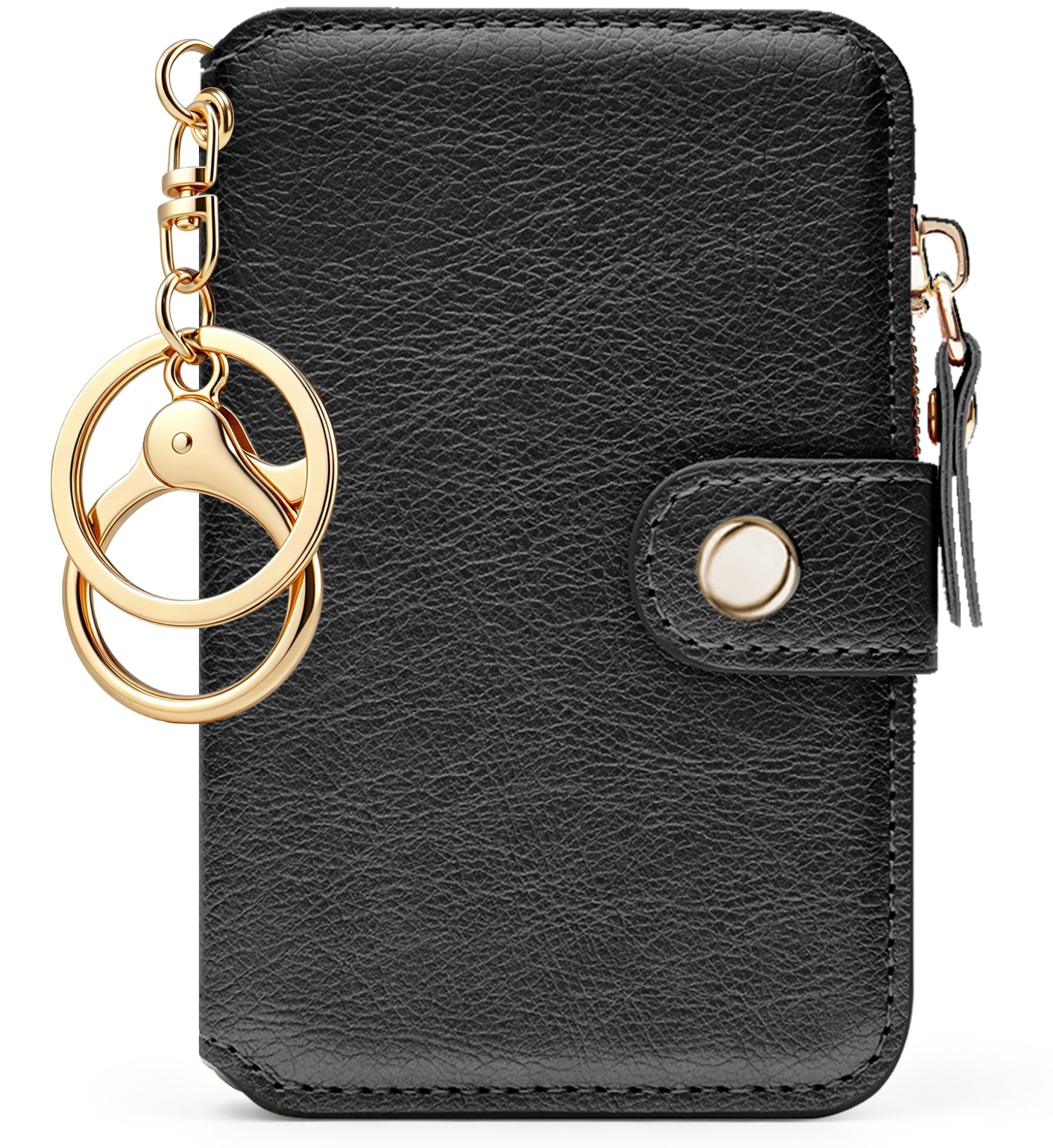Penekin Rfid-Blocking Leather Keychain Wallet with ID Window