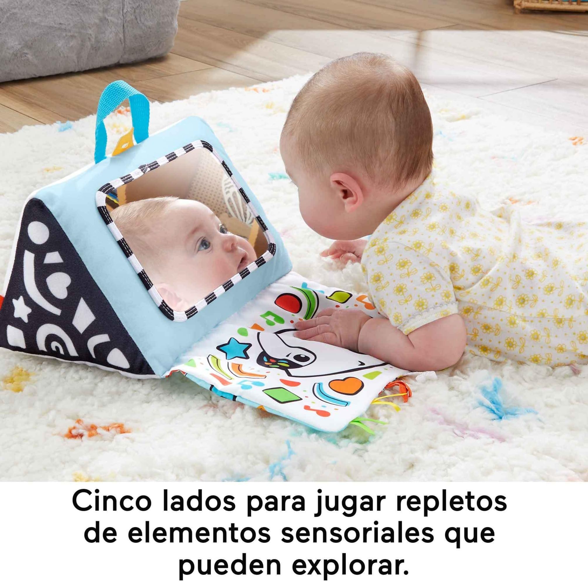Fisher-Price Kick & Play Piano blandito pataditas, Peluche con Actividades, Luces y Sonidos, Juguete para bebé recién Nacido (Mattel HND54)