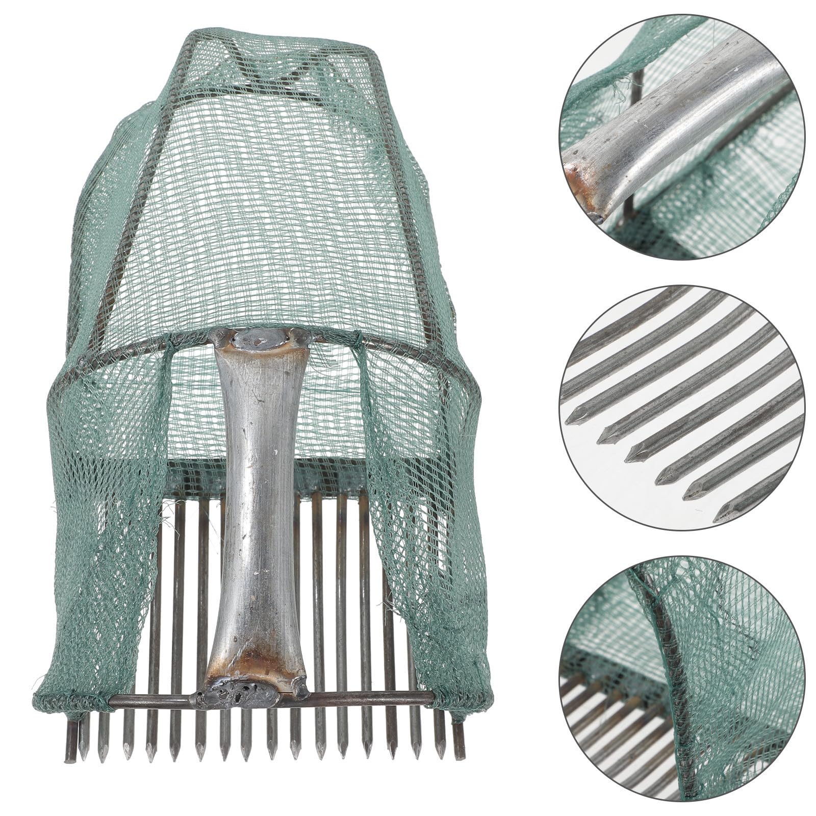 Recolector de Frutas con Mango, 16 Dientes de Acero Inoxidable
