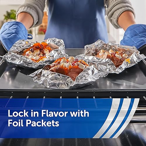 Miniatura 6 de Rollo de papel de aluminio de 18 pulgadas x 500 pies de largo, tamaño y resistencia industrial, envoltura de papel de aluminio de grado comercial y