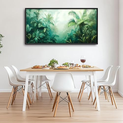Miniatura 3 de Arte de pared grande de selva tropical para pared, bosques, paisaje, imágenes enmarcadas para sala de estar, paisaje de naturaleza, lienzo de gran