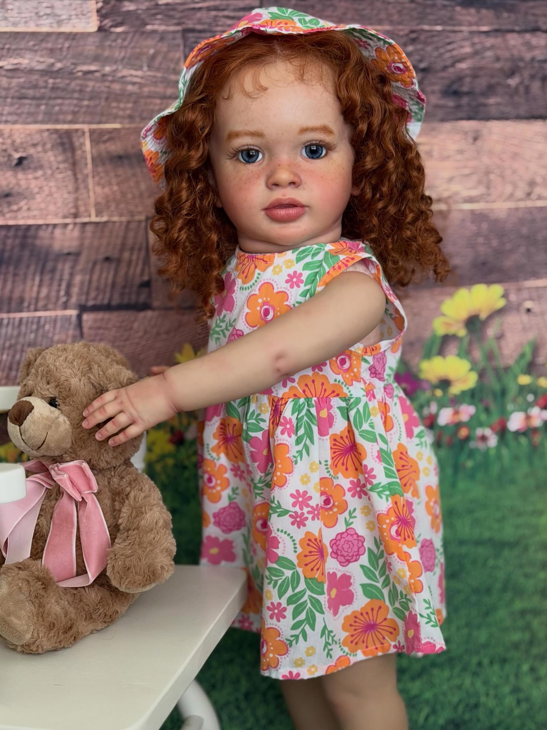RXDOLL Lalka Reborn Pippa, duży rozmiar, realistyczna, Reborn maluch, dziewczyna, miękkie winylowe kończyny i tkanina, lalka, która wygląda naprawdę realistycznie, noworodek, zestaw zabawek dla dzieci