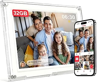 Frameo 10,1 pollici Slim Acrilico Wifi Cornice Digitale 32 GB Cornice Foto Digitale 1280 * 800 HD IPS Touch Screen Condivisione istantanea di foto/video tramite l'app Frameo da qualsiasi luogo