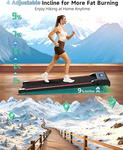 Miniatura 4 de NeoSilent - Cinta de caminar plegable para usar debajo del escritorio, con núcleo BLDC y banda extragrande, aplicación y control remoto, portátil y