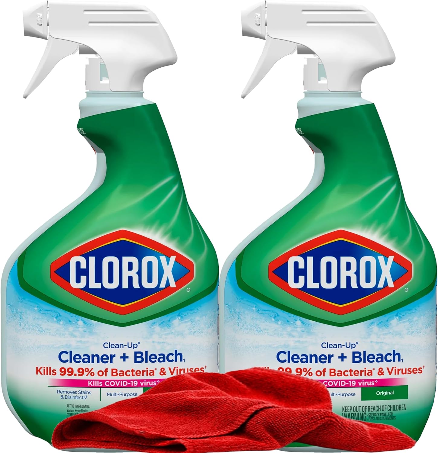 Clean-Up Cleaner Bleach Spray, 2 Pack, All Purpose