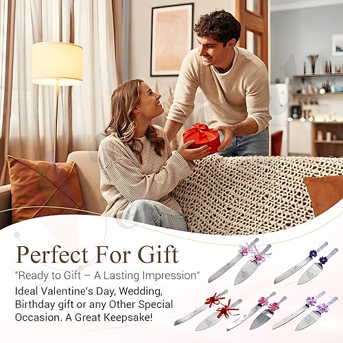 Miniatura 2 de GIFTS INFINITY Juego de cuchillo personalizado para pastel de boda y servidor con grabado Mis membrillo anos, regalo de recuerdo para bodas,