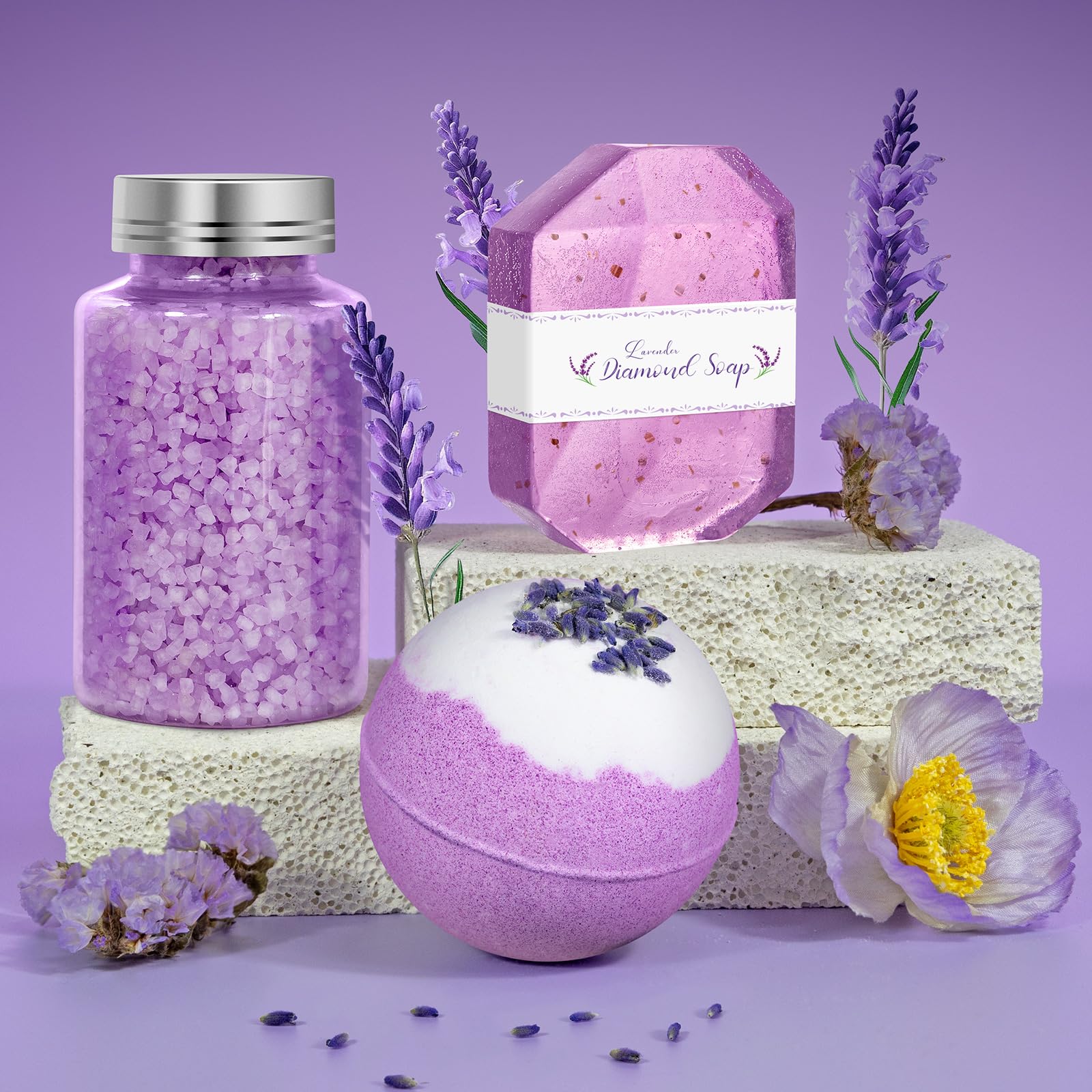 Amazon.com : Qivatex Lavender Gift Set for Women, Relaxing Spa