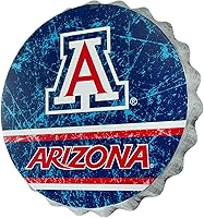 Vista 1 de FOCO Cartel de pared de Arizona de metal envejecido de 13 pies con tapa de botella envejecida, edición limitada, NCAA, PAC-12 que representa tu