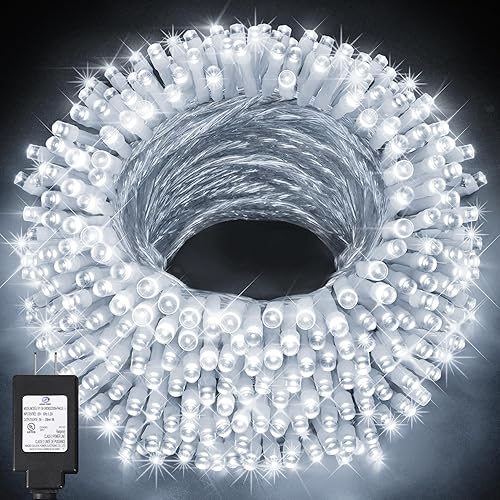 KNONEW Guirnalda de 1000 luces LED de 403 pies 8 modos y temporizador luces LED impermeables para Navidad patio árbol boda fiesta decoración de