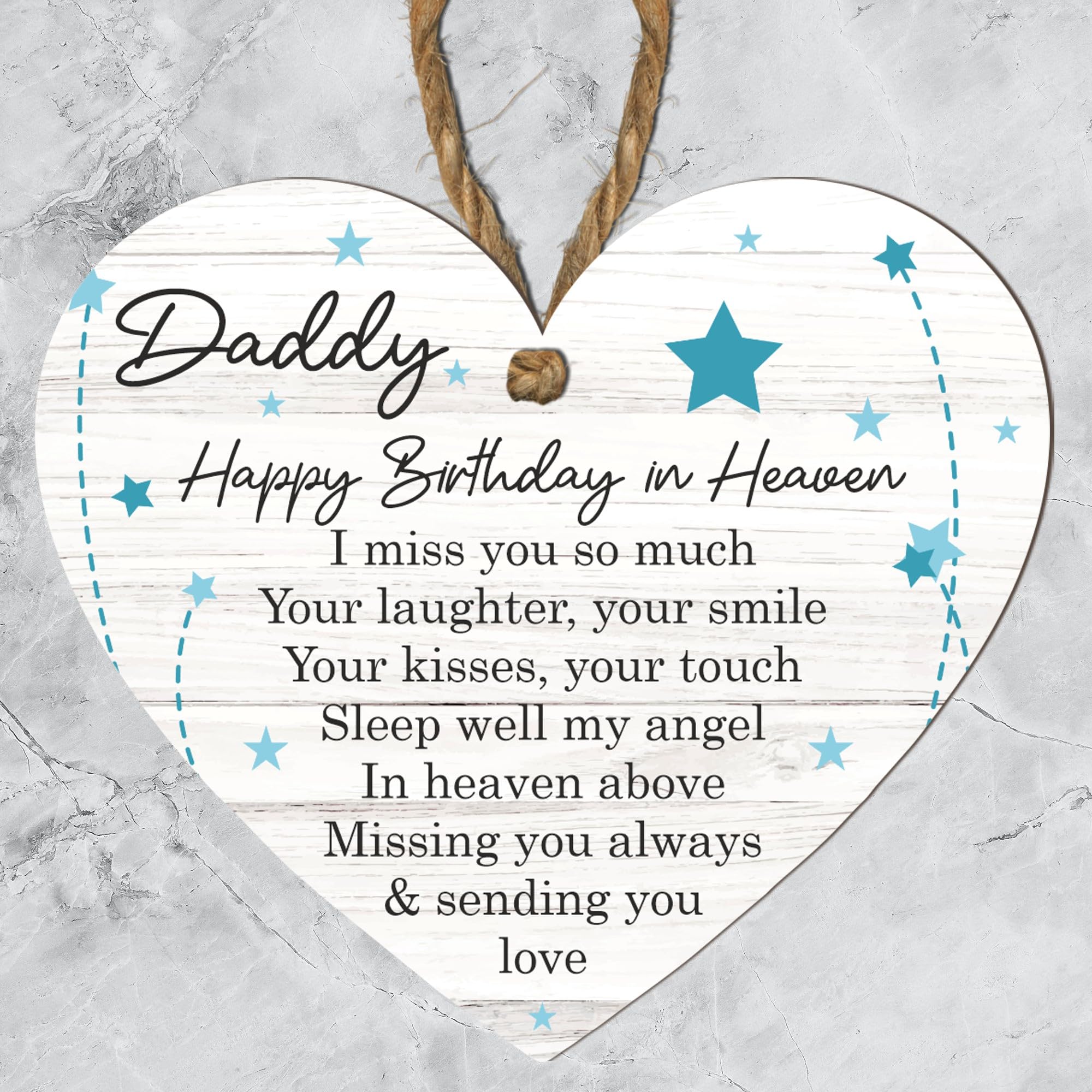 AWARDSEN Targa Decorativa A Forma Di Cuore In Acrilico Con Base In Legno - Regalo Per Papà Per Compleanno, Festa Del Papà O Pensionamento - 3