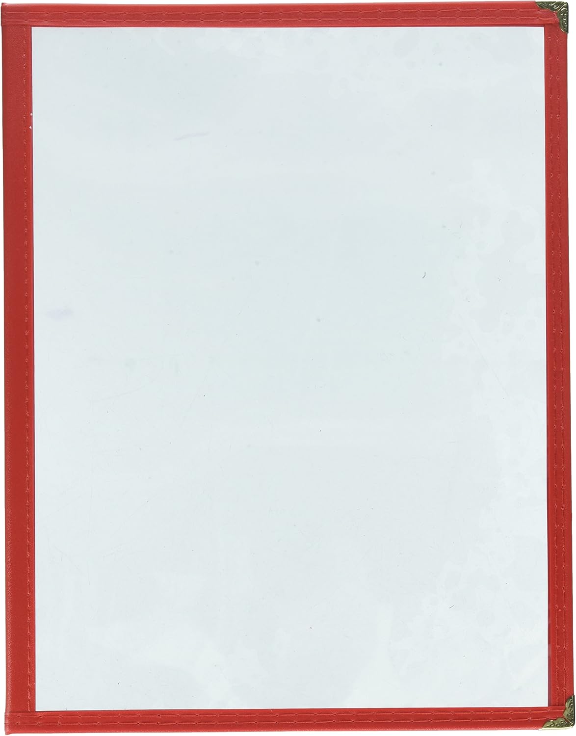 Winco Menu Cover, Single, 9-5/16" x 12-1/8", Black