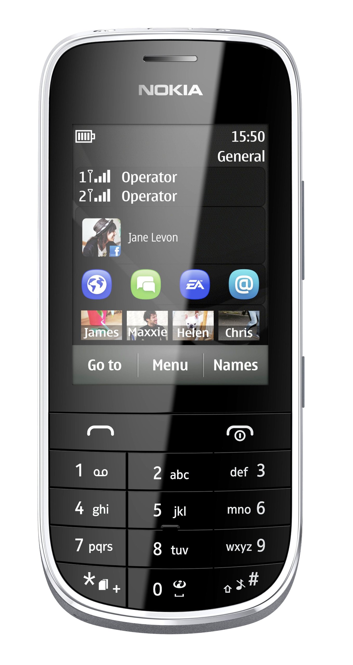 NokiaAsha 202 Dual SIM Capable SIM Free Mobile Phone - Dark Grey