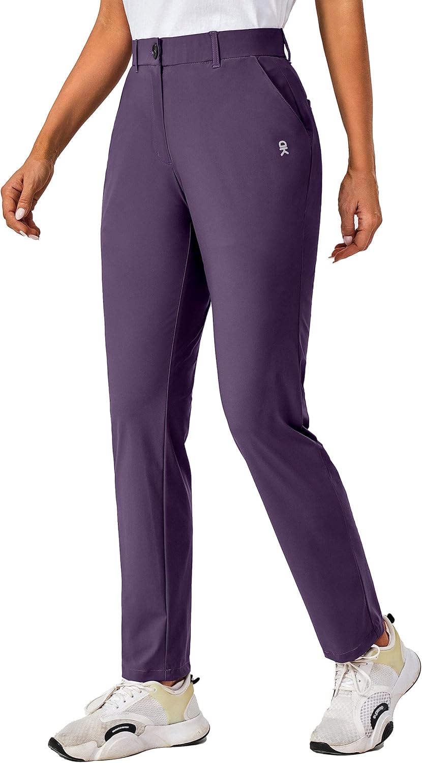 Little Donkey Andy Women's Golf Pants Stretch Quick Dry Lightweight Straight Leg Business Casual Slacks with Pockets - Image 2
