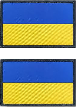 Ukraine Flag Tactical Morale Patch 2 Pack Embroidered Hook and Loop Badge Military Army Vest Molle Backpack Bag Ukraine Patriotic Design for Clothing Helmet Gym Equipment