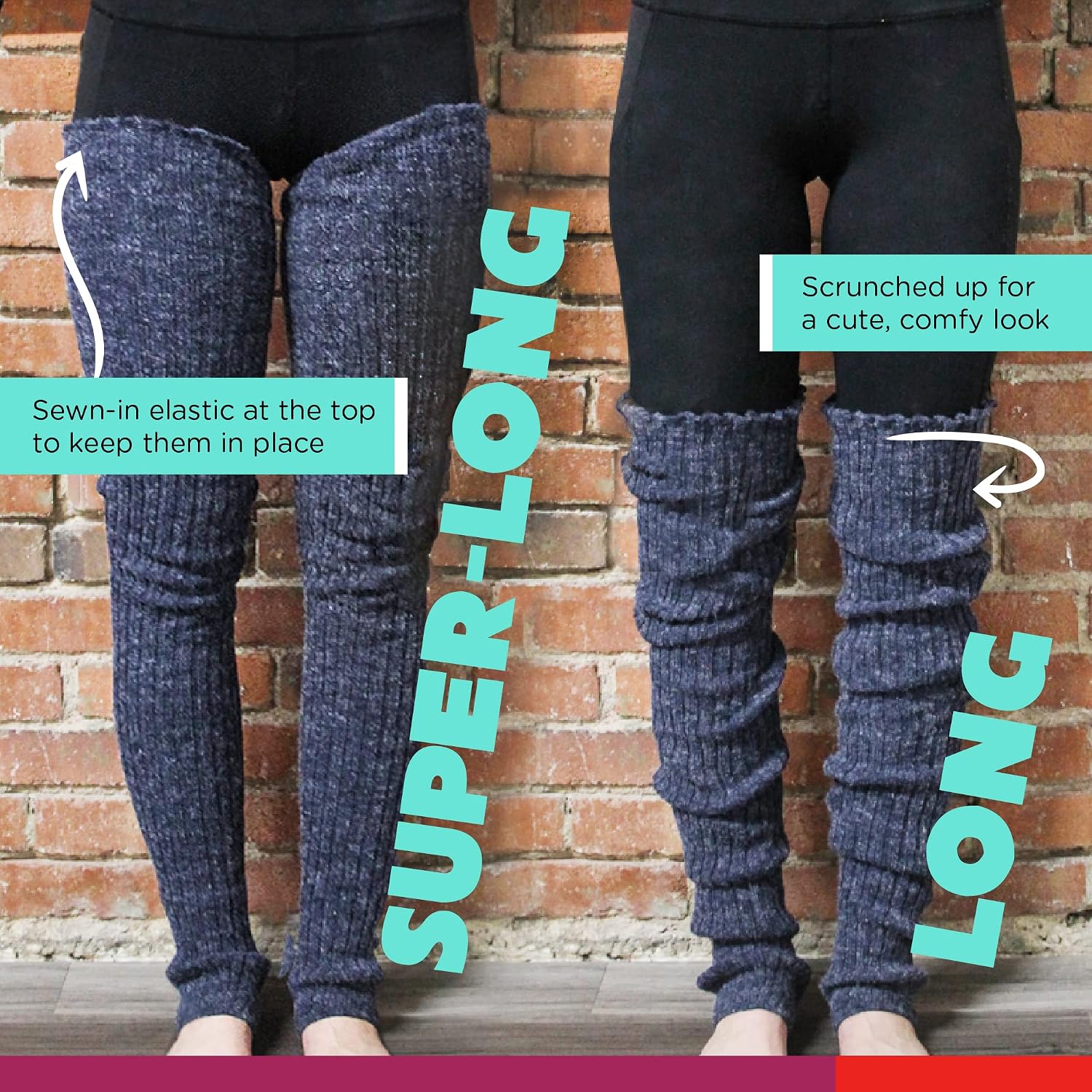 Foot Traffic Super Long Leg Warmers (Burgundy)