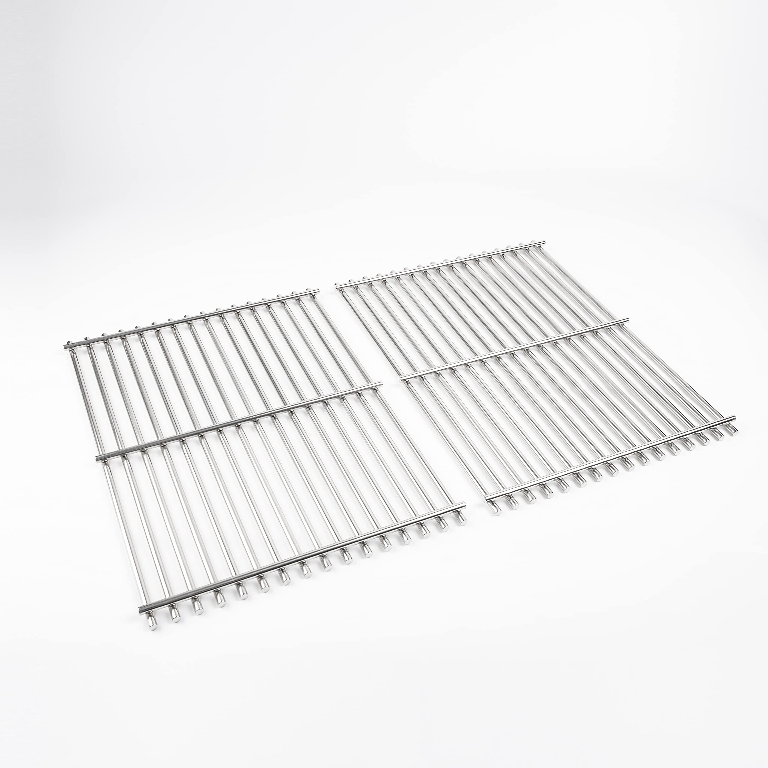 7527 44CM Acciaio Inox Griglie di Cottura Parti di Ricambio per Weber Spirit 300 Series, Spirit 700, Genesis Silver Gold B/C, Griglie di Cottura (con manopola Laterale),Set di 2
