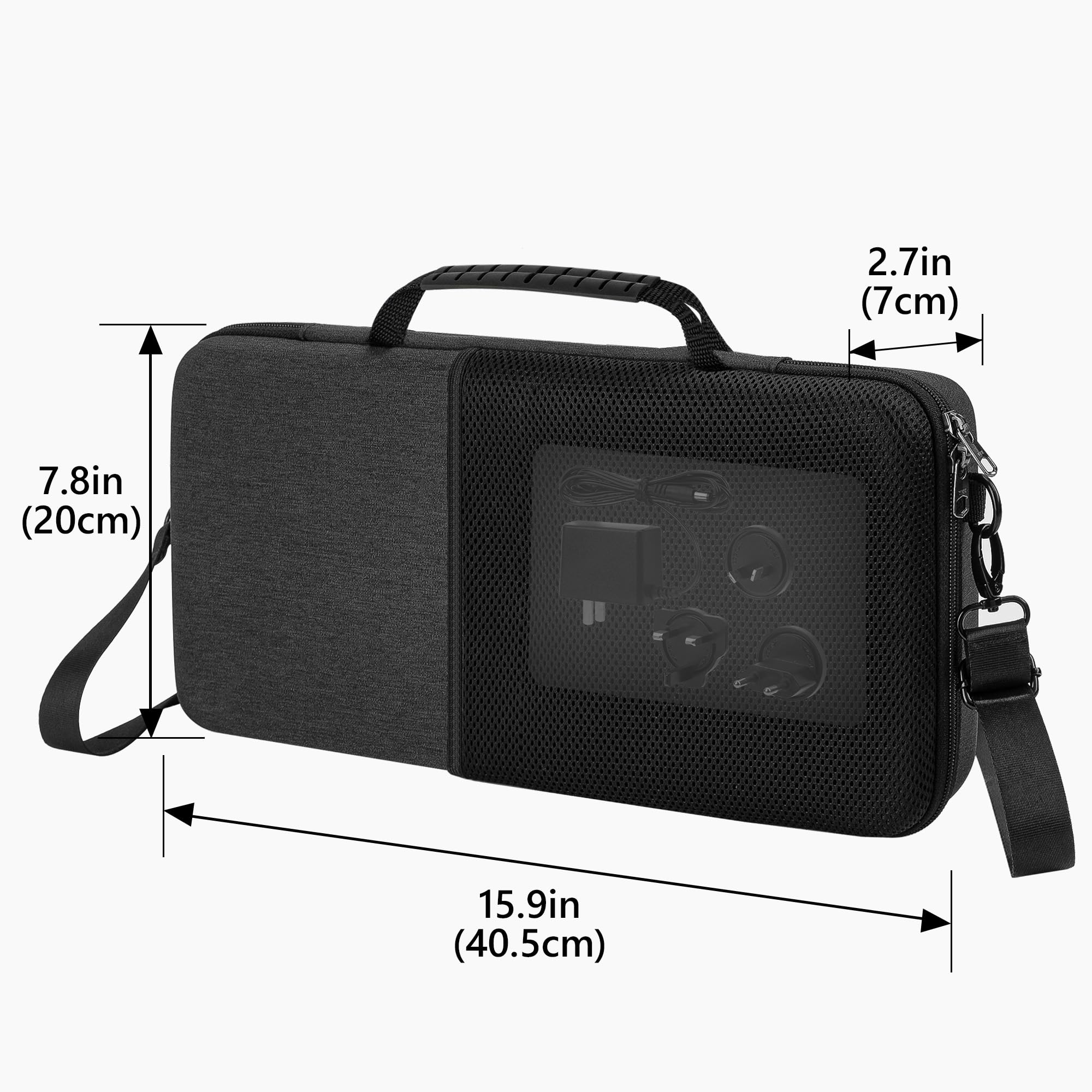 Geekria Étui de transport pour interface audio, compatible avec Blackmagic Design ATEM Mini (SWATEMMINICEXT) / ATEM Mini Extreme ISO (SWATEMMINICEXTISO), sac de voyage à coque rigide en EVA (gris