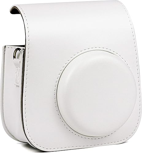 Miniatura 5 de Epicgadget Funda para cámara instantánea Fujifilm Instax Mini 11, funda de PU con correa extraíble para cámara Fujifilm Instax Mini 11 (blanco)