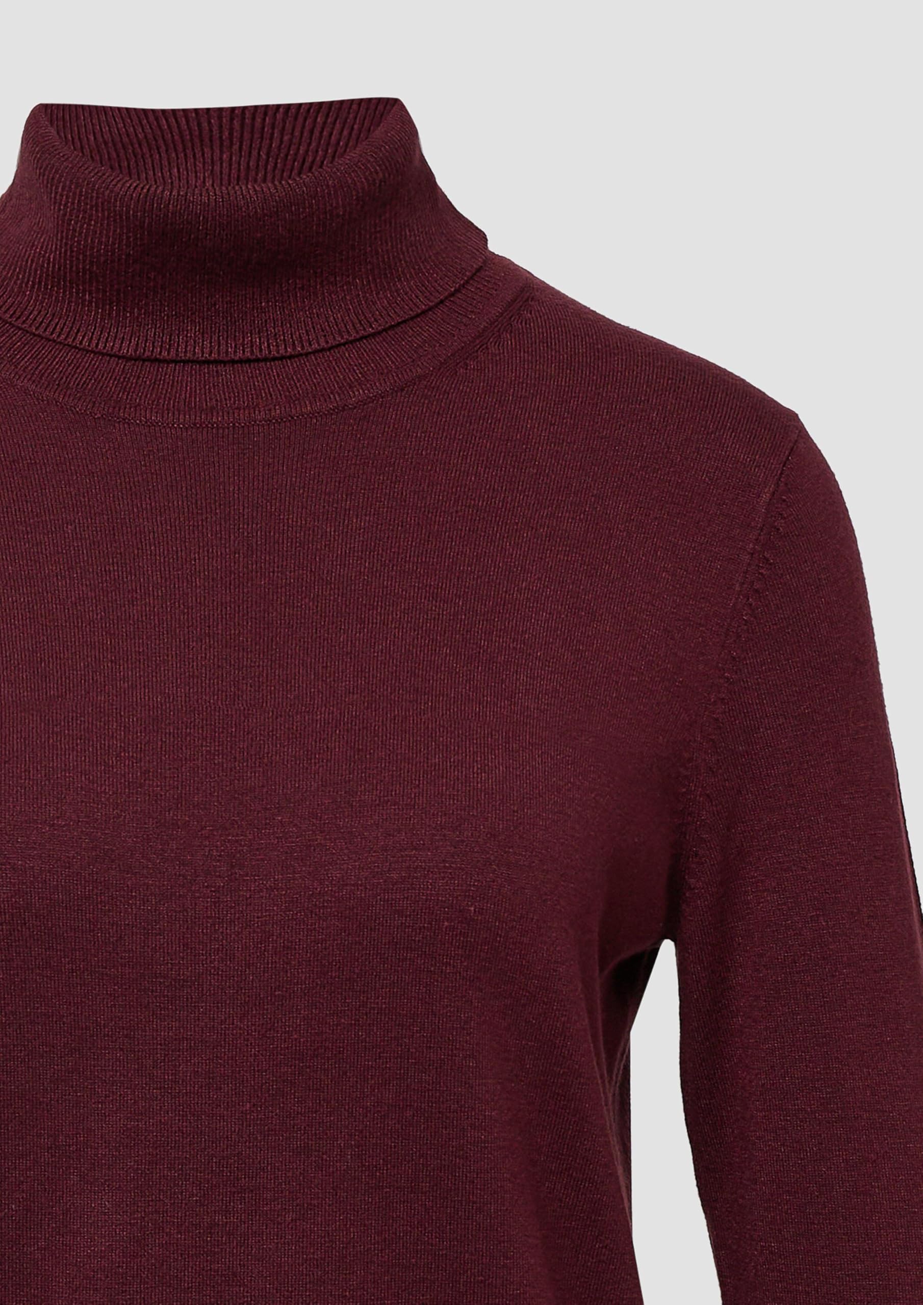 s.Oliver Longsleeve im Slim Fit mit Rollkragen