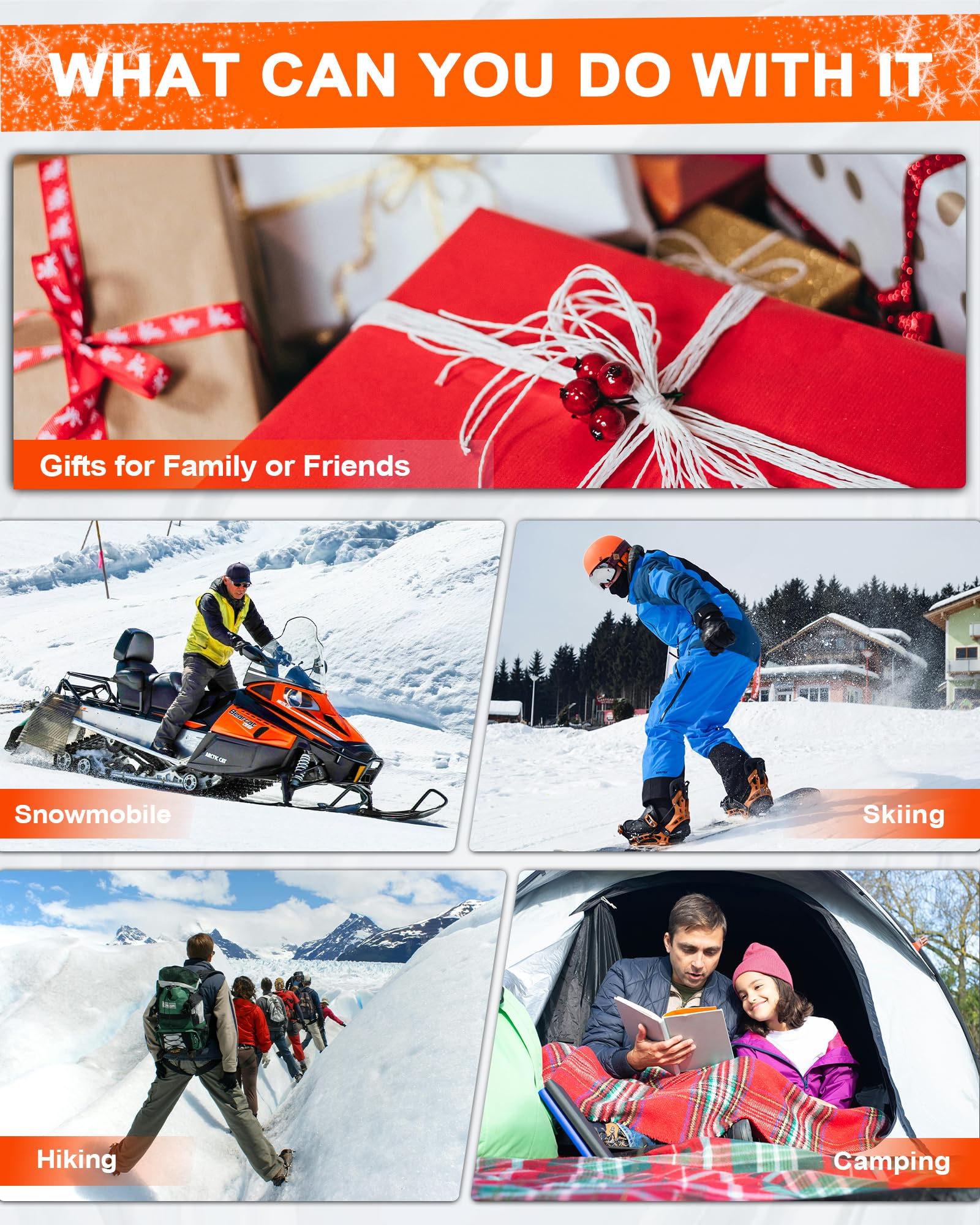 Gilet chauffant électrique pour homme : gilet chauffant USB léger et chaud avec 15 zones de chauffage – Gilet d'hiver intelligent pour femme, pour randonnée, ski (pas de batterie)