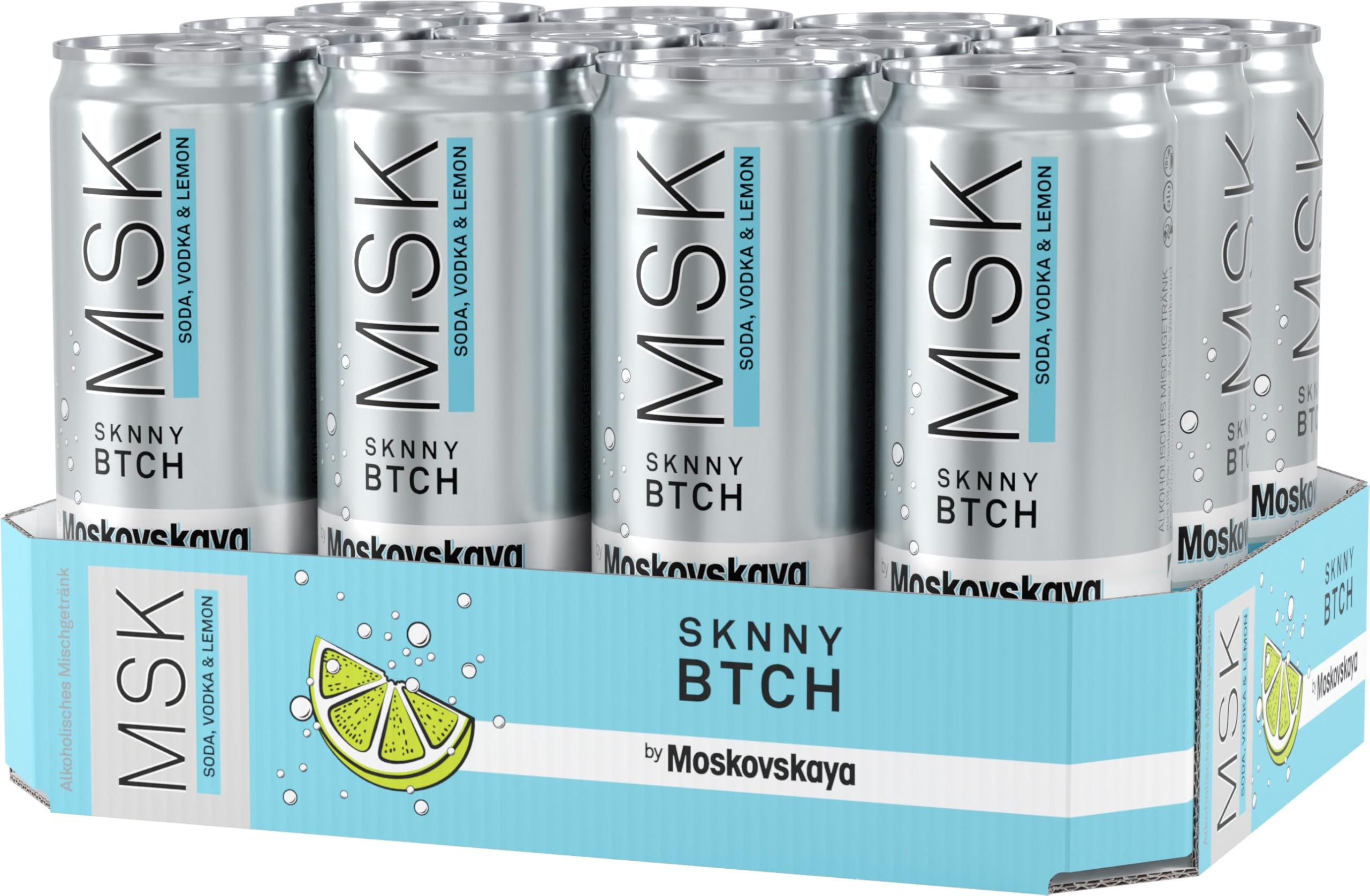 MSK SKNNY BTCH Soda, Vodka & Lemon Dose (12x0.33l) Einwegpfand