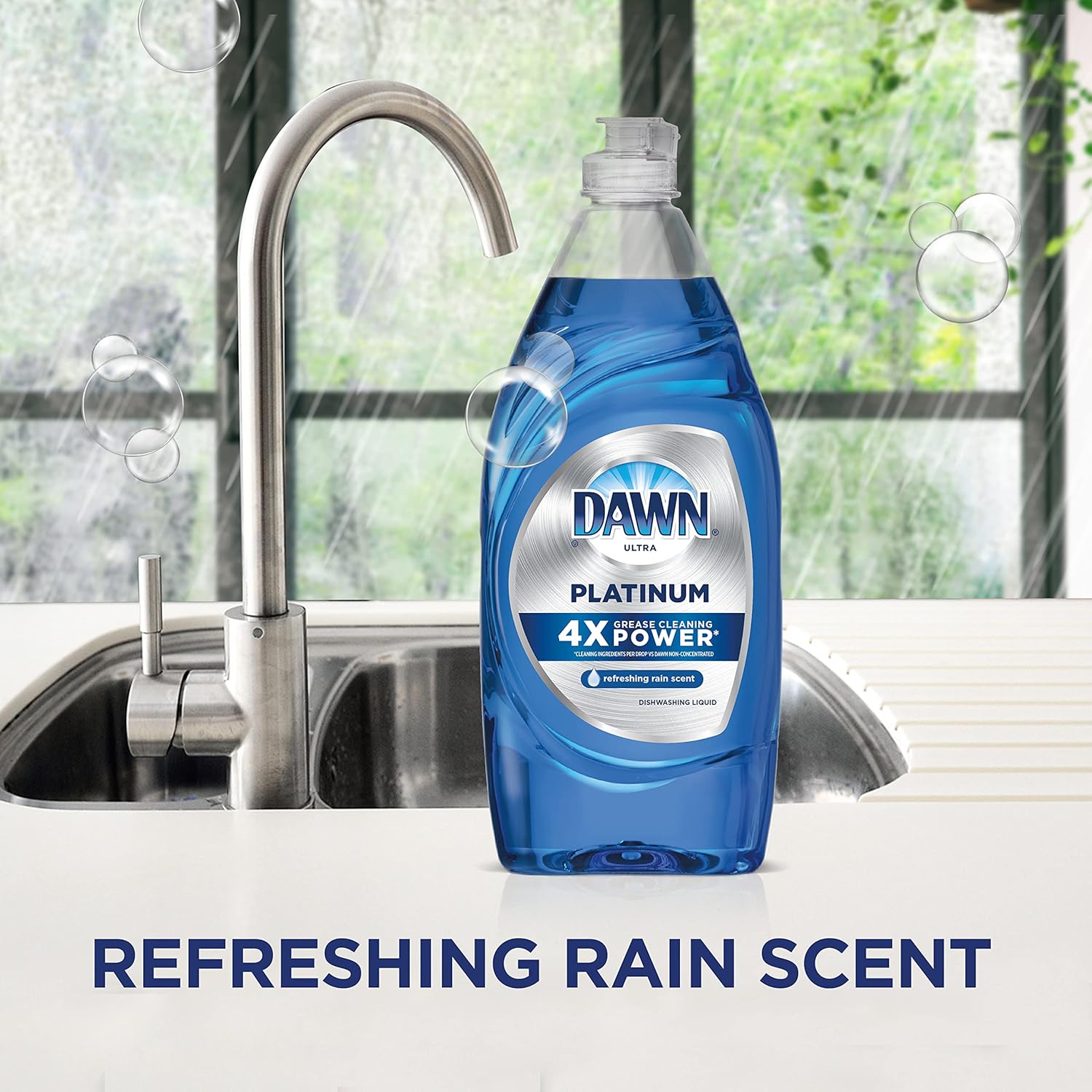 Dawn Platinum Dishwashing Liquid Dish Soap, Refreshing Rain Scent, 54.9 fl oz (Pack of 2) : Health & Household