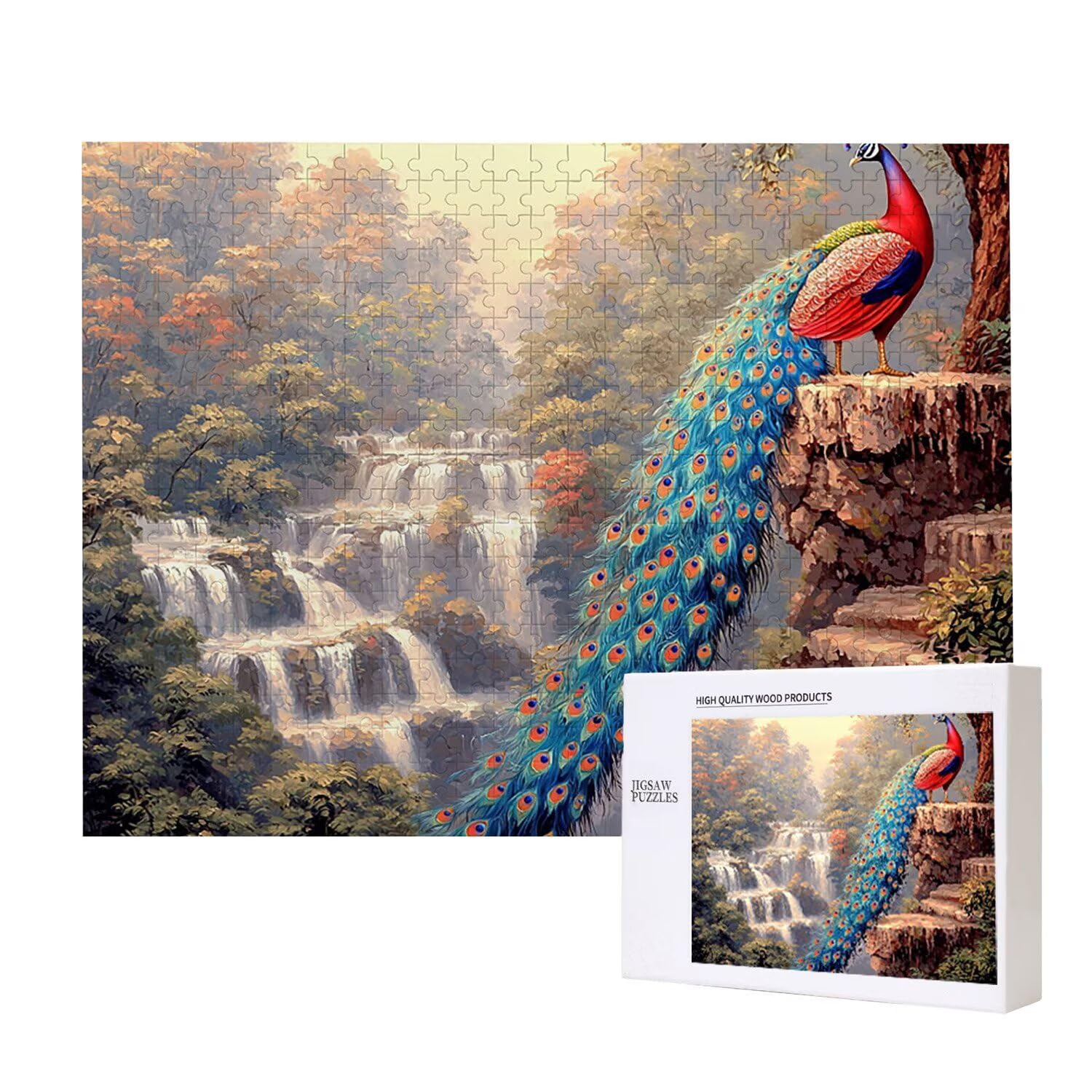 Krajobraz Paon - Puzzle 4000 sztuk dla dorosłych - Puzzle DIY, kreatywna rozrywka, nowoczesna sztuka, klasyczne puzzle dla dorosłych i młodzieży w wieku 12 lat, pomysł na prezent dla mężczyzn i kobiet