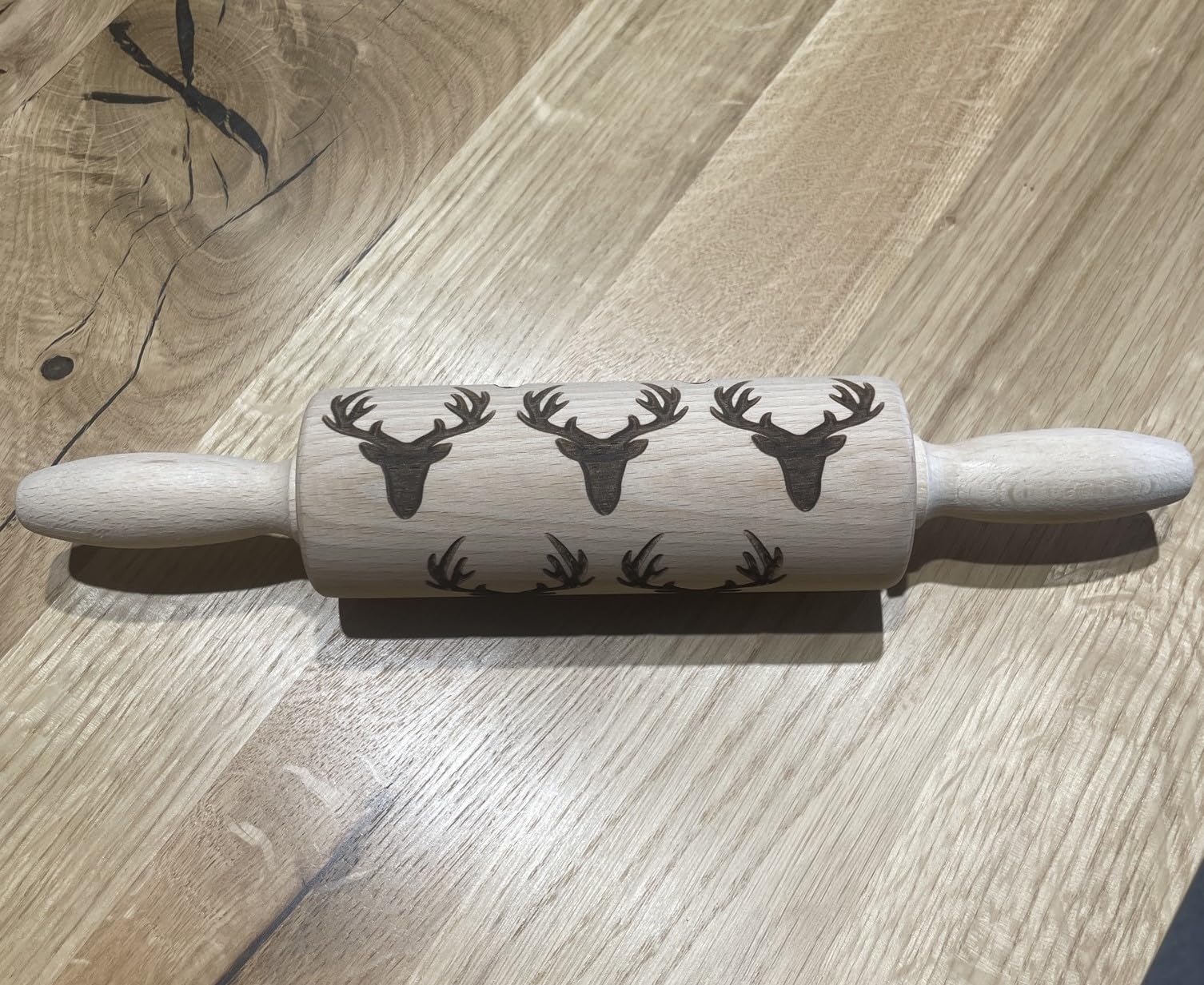 efo Embossed Rolling Pin with Engraved Design, Decorative Dough Roller - Image 2