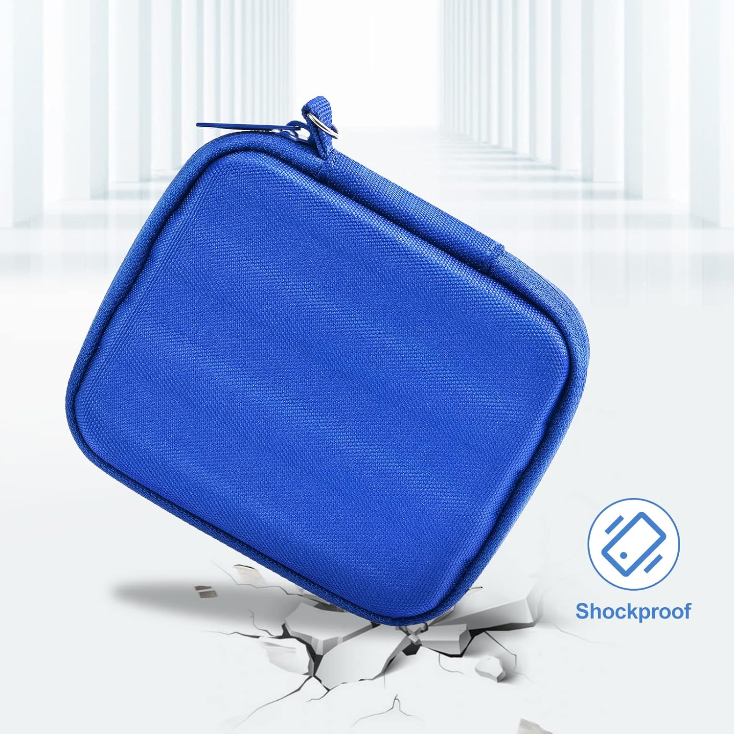 ProCase Carrying Case for Samsung T7 Shield External SSD with 2 Cable Ties, Hard EVA Shockproof Storage Travel Organizer for T7 Shield Portable Solid State Drive USB 3.2 1TB 2TB -Blue - Image 6