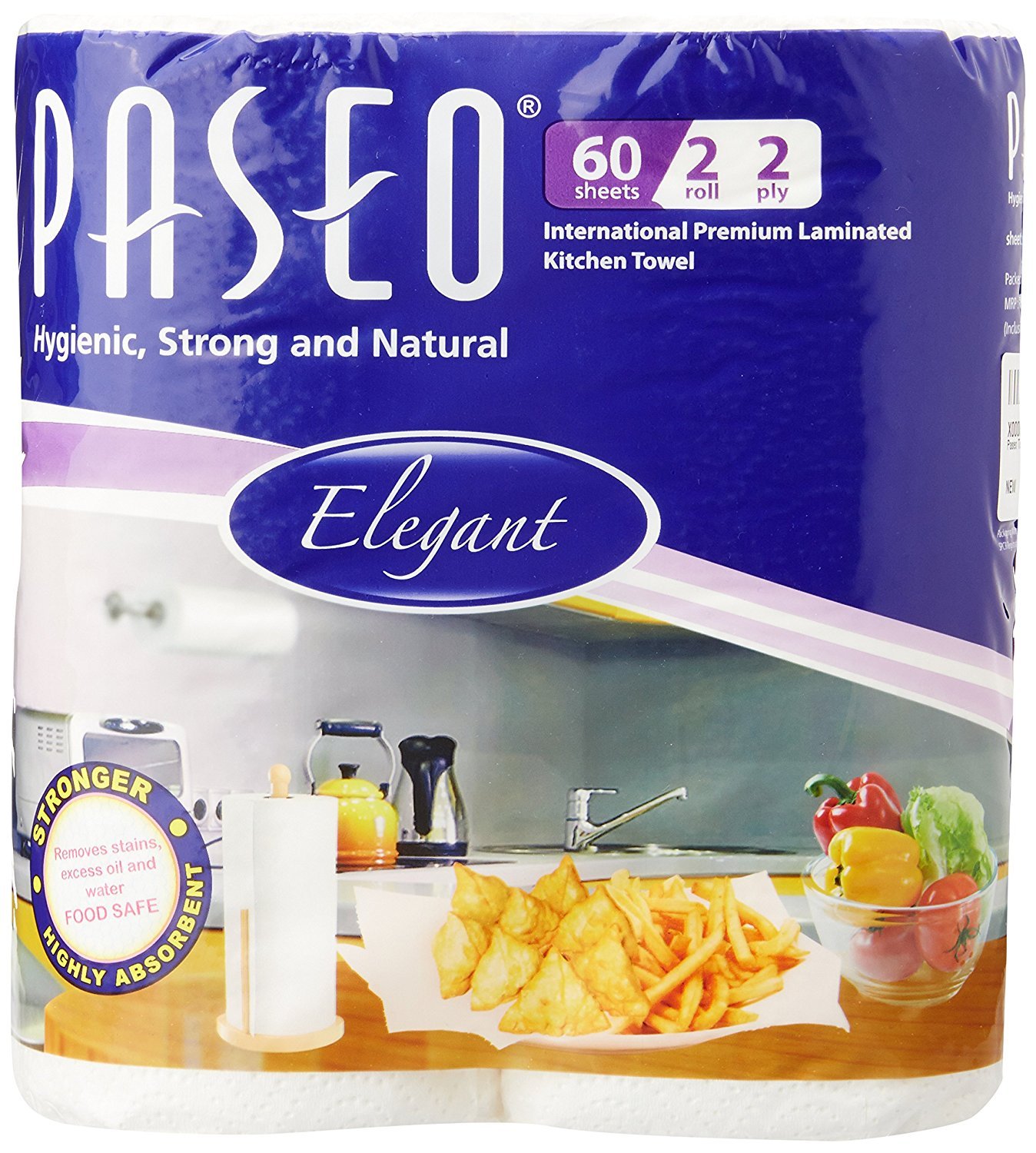 Paseo International Premium Laminated Kitchen Towel (60 sheets 2 rolls 2 ply) (2) (B074W7XJHW) Amazon Price History, Amazon Price Tracker