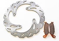 Vista 1 de Rotor de freno delantero RipTide Kawasaki KX450F 2006-2013 y pastillas de freno MudRat