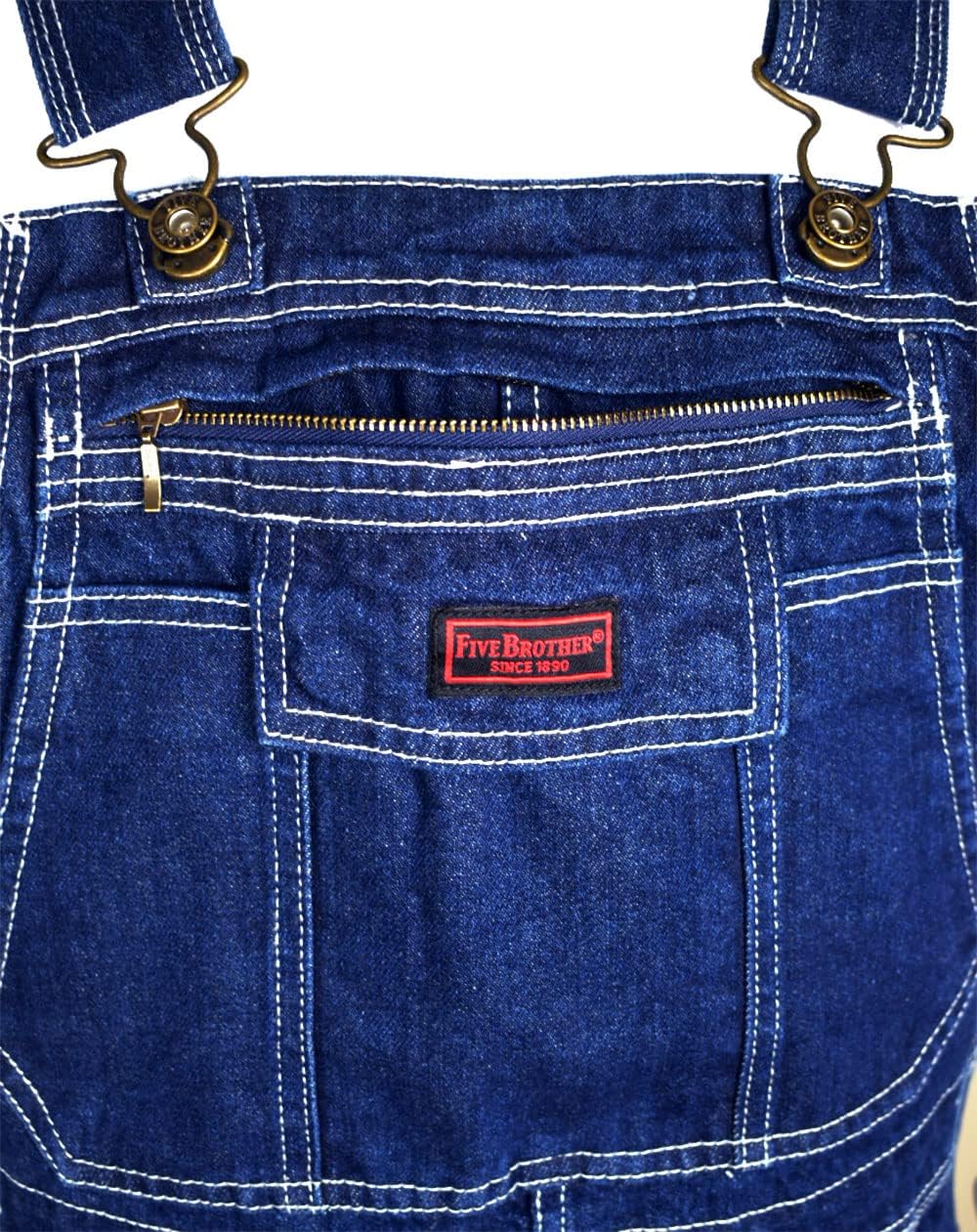 Five Brother FLEX デニム ビブ オーバーオール, 酵素, 32W x 32L