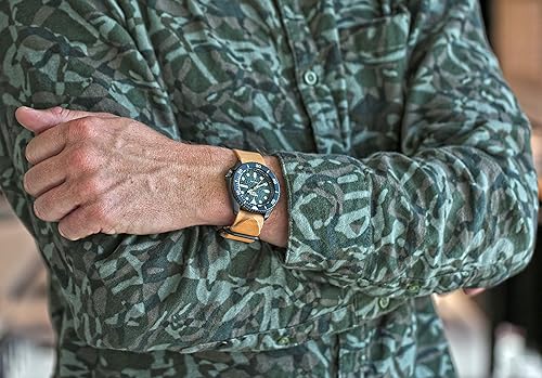 Vista 5 de Da Luca Hecho en Estados Unidos Horween Leather 1 pieza correa de reloj militar (hebilla de PVD) 0.709 in 0.787 in 0.866 in 0.945 in 1.024 in Essex