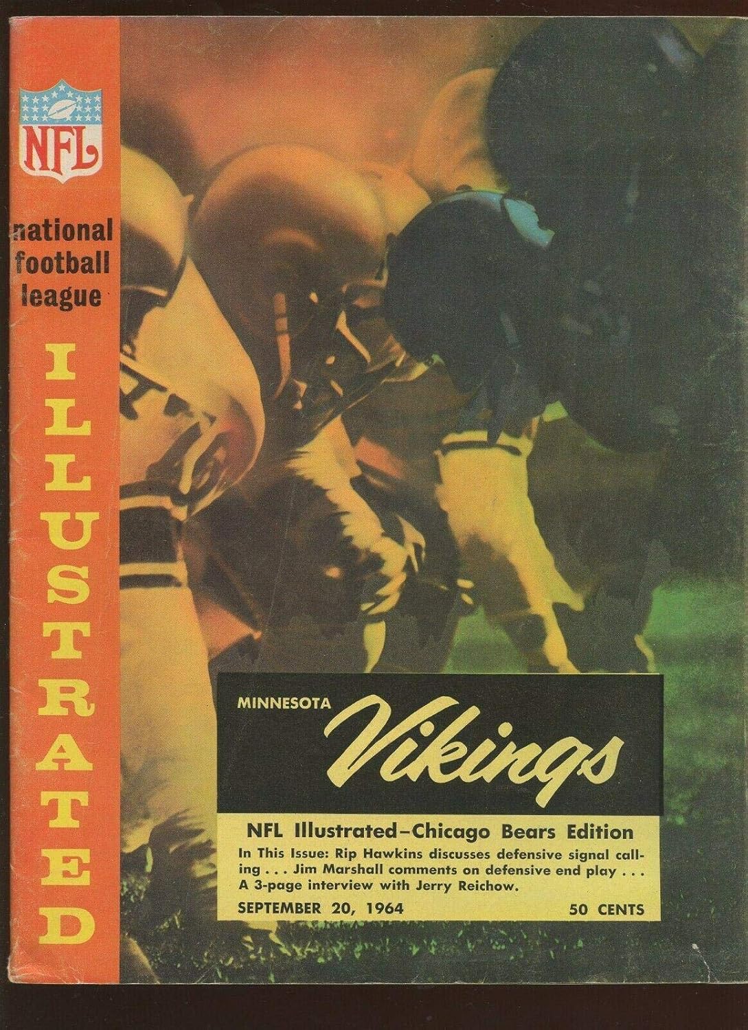 Sports Memorabilia September 20 1964 1963 NFL Program Minnesota Vikings at Chicago Bears EX - NFL Programs